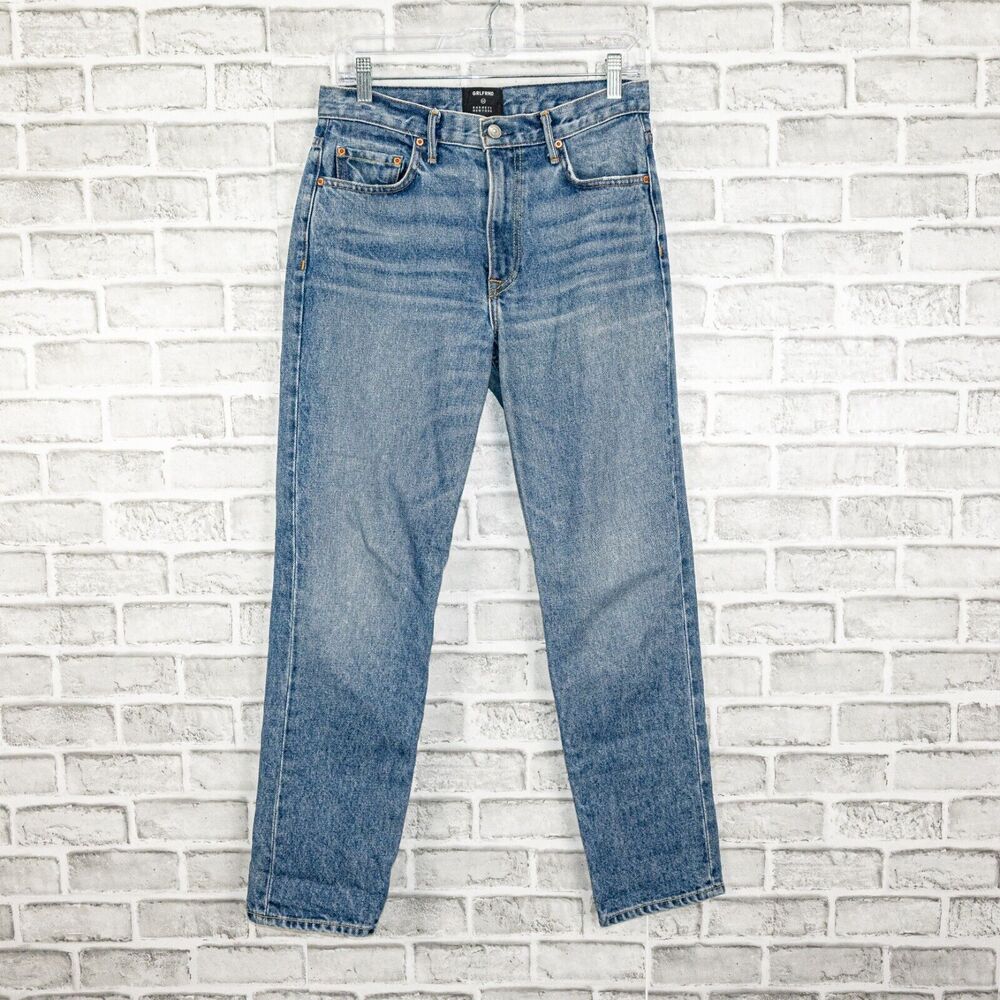 GRLFRND Women's Jane Straight Leg Jeans Blue Paranoid Size 27